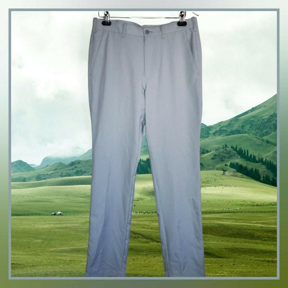 PING Sensor Cool Men's 33 x 32.5 Light Gray Golf Pants Golf Apparel Straight Leg